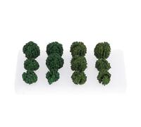 Veemoon Set da 12 Micro Arbusti Artificiali in Plastica Verde Estivo Modelli di Alberi in Miniatura per Diorami Paesaggi Fai da Te Scenari Modellismo Ferroviario e Decorazioni Interni
