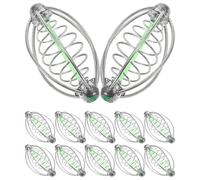 Veemoon Set da 12 Pezzi Gabbie per Trappole da Pesca in Plastica Accessori Mangiatoia da Pesca per Controllo Rilascio Esca per Carpfishing e all’Aperto