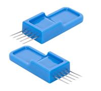 Veemoon Set da 2 Pezzi Ago a Cinque Gamba Spazzola per la Pelle Strumento di Ceramica Ceramica Strumento di Taglio della Trama Superficiale Metallo Blue