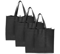 Veemoon Set da 3 Borse della Spesa Non Tessuto Manici, Riutilizzabili Leggere e Resistenti, Borse Portaoggetti Versatili per Uso Quotidiano, Viaggio e Spesa, Misura 41x26x33 Cm, Colore