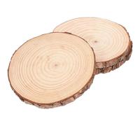 Veemoon Set da 3 Pietre per Gradini da Giardino in Legno Naturale Pavimentazione Decorativa da Prato Rotonda 18-20 CM di Diametro Decorazioni Esterne per Cortile e Giardino