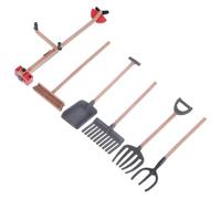 Veemoon Set da 6 Pezzi di Attrezzi Agricoli in Pvc per Micro Paesaggi, Decorazione Fattoria da Gioco per Tavolo di Sabbia e Scenari di Emulazione