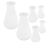 Veemoon Set da 6 Pezzi di Beute Coniche in Pp Ampio Collo da 50ml, 100ml e 500ml, Resistenti per Esperimenti di Chimica e Applicazioni di Laboratorio Misurazione Facile