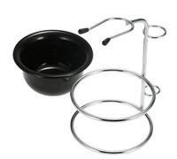 Veemoon Set da Barba con Supporto Portapennello e Ciotola da Barba in Plastica, Base Antiscivolo Resistente, per Rasatura Uomo e Cura Quotidiana Colore Casuale