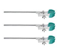 Veemoon Set di 3 Pinze per Laboratorio in Metallo al Carbonio e Pvc, Pinze Leggere e Robuste per Bruciatore e Pallone Tondo, per Esperimenti Didattici e Ospedalieri