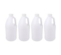 Veemoon Set di 4 brocche da un gallone con coperchio, barattolo in plastica | Contenitore per liquidi per bevande, salse, produzione di sapone, bottiglia ergonomica per cucina, industriale
