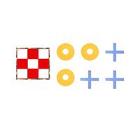 Veemoon Set Gioco da Pavimento Triqui Gigante Portatile con Tappetino, Gioco Interattivo per Famiglie e Adulti, Facile Montaggio e Stabile per Uso Interno ed Esterno