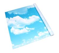 Veemoon Sfondo Fotografico in Dacron Nuvole Bianche e Atmosfera Facile da Pulire e Resistente Sbiadimento, per Feste e Decorazioni la Casa