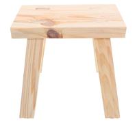 Veemoon Sgabello in Legno Massello per Beige Sgabello Piccolo Portatile per Camera Cucina e Bagno Supporto per Piedi Leggero e Facile da Pulire
