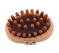 Veemoon Spazzola Massaggiante in Legno Multi-punta per Agopressione Pettine con Cuscinetto in Legno Naturale Stimola i Meridiani e Flusso su Tutto Corpo e Muscoli