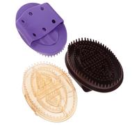 Veemoon Spazzola per Massaggio Corpo in Silicone 3 Pezzi Guanti Meridian Massaggiatore Portatile per Cuoio Capelluto e Stimolazione Meridiani per Uso Domestico e Saloni di Bellezza
