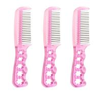 Veemoon Spazzola Per Parrucche e Pettine Antistatici Da 3 Pezzi, Resistenti Al Calore e Leggeri, Per Parrucche Di Bambole e Extension, Strumenti Per Lo Styling Chioma Per Ragazze e Donne