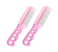 Veemoon Spazzola per Parrucche Sintetiche e Spazzola per Chioma da Bambola, Set 2 Pezzi, Materiale Resistente, Colore Rosa, Riduce Nodi, per Cura di Extension e Parrucche per Bambini