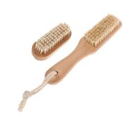 Veemoon Spazzola Per Unghie in Legno e Setole Naturali Con Pietra Pomice, Set Da 1 Per La Pulizia Dei Piedi e Delle Unghie, Scrub Mani e Piedi Delicato e Resistente Per Uso Sotto La Doccia