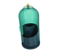 Veemoon Spazzole Makeup Rotante con Organizer Tavolo Antipolvere per Cosmetici Design Trasparente per Vanity e Bagno