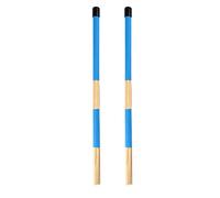 Veemoon Spazzole Per Batteria in Legno Blu Bastoncini Leggeri Per Jazz e Folk Manico Lisciato Per Presa Confortevole Pennelli Fili Per Suono Basso e Controllato