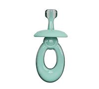 Veemoon Spazzolino da Denti Sicuro la Masticazione per Bambini in Silicone 3d a Tre Facce per Alleviare le Gengive Doloranti, Blu, la Pulizia e L'allenamento Orale Infantile