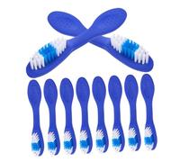 Veemoon Spazzolino Denti Sicuro 20 Pezzi Blu con Setole Morbide per Detenuti Design Compatto e Portatile per in Carcere e Viaggio