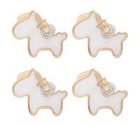 Veemoon Spilla a forma di cavallo, 4 pezzi - Spilla da bavero con lo zodiaco cinese 2026 per borsa, vestiti, maglione, sciarpa, cappello, abito, scialle, decorazione - Gioielli per il capodanno