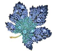 Veemoon Spilla Foglia D'acero Smalto Ringraziamento Spilla Autunnale Di Moda Autunno Spillo Spilla Per La Moda Femminile Regali Di Anniversario Per Lei Pin Per i Vestiti Lega Blue