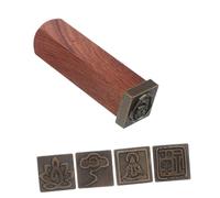 Veemoon Stampo in Legno Design Zen Sigilli Calligrafici Timbri Quadrati in Stile Cinese per Cartoline Ceramica e Hobby di Scrapbooking