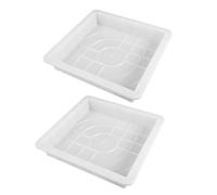 Veemoon Stampo per Pavimentazione in Mattoni in Cemento 2 Pezzi 29x29x5 Cm Bianco per Vialetti da Giardino e Cortili Fai da Te Riutilizzabile per Esterni