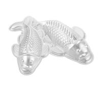 Veemoon Stampo per Torte 3D a Forma di Pesce Ornamentale in Lega di Alluminio Teglia Antiaderente per Dessert e Fondente Set 2 Pezzi Piccolo + Medio Stampi per Dolci da Forno