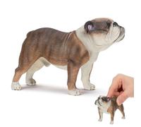 Veemoon Statua Bulldog Francese in Plastica Resistente, Decorazione da Scrivania e Figurina di Cane da Tavolo, Riproduzione di Cane Miniatura per Collezione e Arredamento Casa