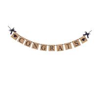 Veemoon Striscione Di Congratulazioni Per Laurea - Banner Fotografico 3 Metri in Nero e Oro Per Feste Di Laurea e Celebrazioni Speciali