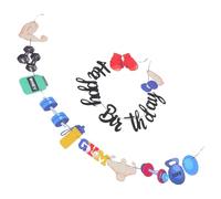 Veemoon Striscione per Esercizi in Carta Resistente Decorazione per Feste di Compleanno in Palestra Forniture per Feste di Sollevamento Pesi Arredamento per Sala Sportiva Facile da