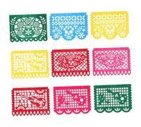 Veemoon Striscioni Day Of The Dead in Tessuto Non Tessuto Bandiere Colorate per Feste Messicane Decorazioni Autentiche e Leggere per Interni ed Esterni