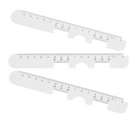 Veemoon Strumento di Misurazione Distanza Pupillare 3 Pezzi Righello Pd in Plastica Preciso per Occhiali Accessorio Ottico per Negozi di Ottica e Uso Personale