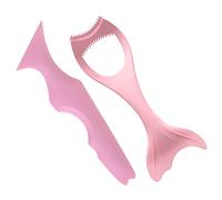 Veemoon Strumento per Eyeliner in Silicone Rosa, Guida per Make-up Riutilizzabile, Facile da Pulire, 2 Pezzi, per Ombretto e Labbra