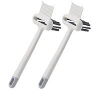 Veemoon Strumento Pulizia Spazzola Chioma 2 Pezzi Bianco in Pp e Pbt Rimuove Peli in Eccesso Multi-funzionale per Uso Domestico e Personale