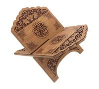 Veemoon Supporto in legno a forma di X per Bibbia - Espositore per Corano | Supporto robusto - Leggio decorativo per libri - per l'arredamento della casa, regalo religioso per l'Eid,
