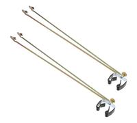 Veemoon Supporto per Bandiera in Acciaio Regolabile Braccio Divaricatore Set 2 Pezzi per Asta Portabandiera Montaggio Rapido Stabile per Esposizione Interna e Uso Cerimoniale