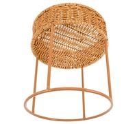 Veemoon Supporto per Piante in Rattan Mini Portavaso per Piante Grasse e Succulente Design Compatto e Portatile per Decorazione da Tavolo e Scrivania