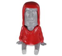 Veemoon Supporto per Smartphone a Forma di Moai in Resina Rossa, Struttura Solida e Design Originale per Scrivania, per Liberare le Mani Stile Unico