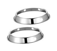 Veemoon Supporto Per Wok in Acciaio Inossidabile 2 Pezzi Anello Wok Per Fornello a Gas Griglia Di Sostegno Antiscivolo Per Cucina Domestica Accessori Per Pentola e Padella e Vaporiere