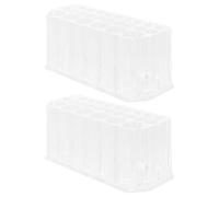 Veemoon Supporto Portapennelli per Artisti Nail Art in Acrilico Trasparente 26 Scomparti, Organizer per Manicure Compatto e Salvaspazio, Contenitore Portastrumenti per Nail Tech da