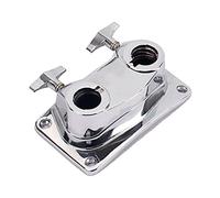 Veemoon Supporto Wc80, Leggero e Facile da Trasportare in Metallo Accessorio per Set di Batteria Professionale in Argento per Tamburo Doppio Foro