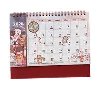 Veemoon Tavolo Vintage con Design Spirale e Copertina Decorativa per Ufficio e Casa Calendar Cartoon per Pianificazione Mensile per e Famiglia