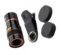 Veemoon Teleobiettivo 8x Lente Monoculare Per Smartphone Con Clip Regolabile, Zoom Ottico a Lunga Focale Compatibile Con La Maggior Parte Dei Cellulari, Accessorio Fotografico Portatile Nero