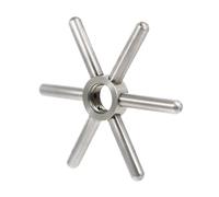Veemoon Testa Lavabicchieri in Acciaio Inox Design a Fiocco, Raccordo per Risciacquo Bottiglie da Bar, Montaggio Professionale per Sciacquatrice Tazze, per Bar, Ristoranti e Caffetterie