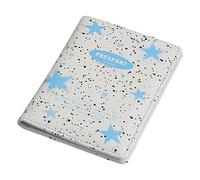 Veemoon titolare della carta portacarte card holder faldone portadocumenti etichetta per portamonete portafogli titolare del passaporto e del biglietto il libretto del passaporto pu Blue