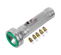 Veemoon Torcia Elettrica Retrò in Ferro Stile Anni ’80, Portatile con Lampadine Regolabili, Torcia di Emergenza e Luce Educativa per Uso Domestico e Scenico Vintage