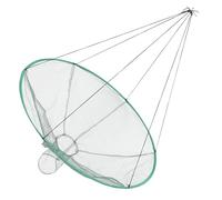 Veemoon Trappola da Pesca Pieghevole 80 Cm Rete Portatile Bianca per Granchi Aragoste Gamberi Accessori Pesca a Mano Compatta e Facile da Trasportare Stile Casuale