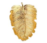 Veemoon Vassoio Foglia Dorata 1 PZ - Elegante Centrotavola in Oro - Ideale Come Piatto Di Gingillo o Svuota Tasche Da Ingresso Accessorio Chic Per Arredamento Da Tavolo