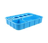 Veemoon Vassoio per Distribuzione Medicinali in Plastica Blu Scomparti Integrati per Gestione Sicura e Salvaspazio su Carrelli di Trattamento e Ronde Ospedaliere