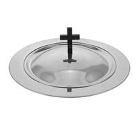 Veemoon Vassoio per la Santa Comunione per i servizi religiosi - Set di piatti per la comunione in acciaio inossidabile - Piatto per il battesimo - Vassoio decorativo per la festa del battesimo